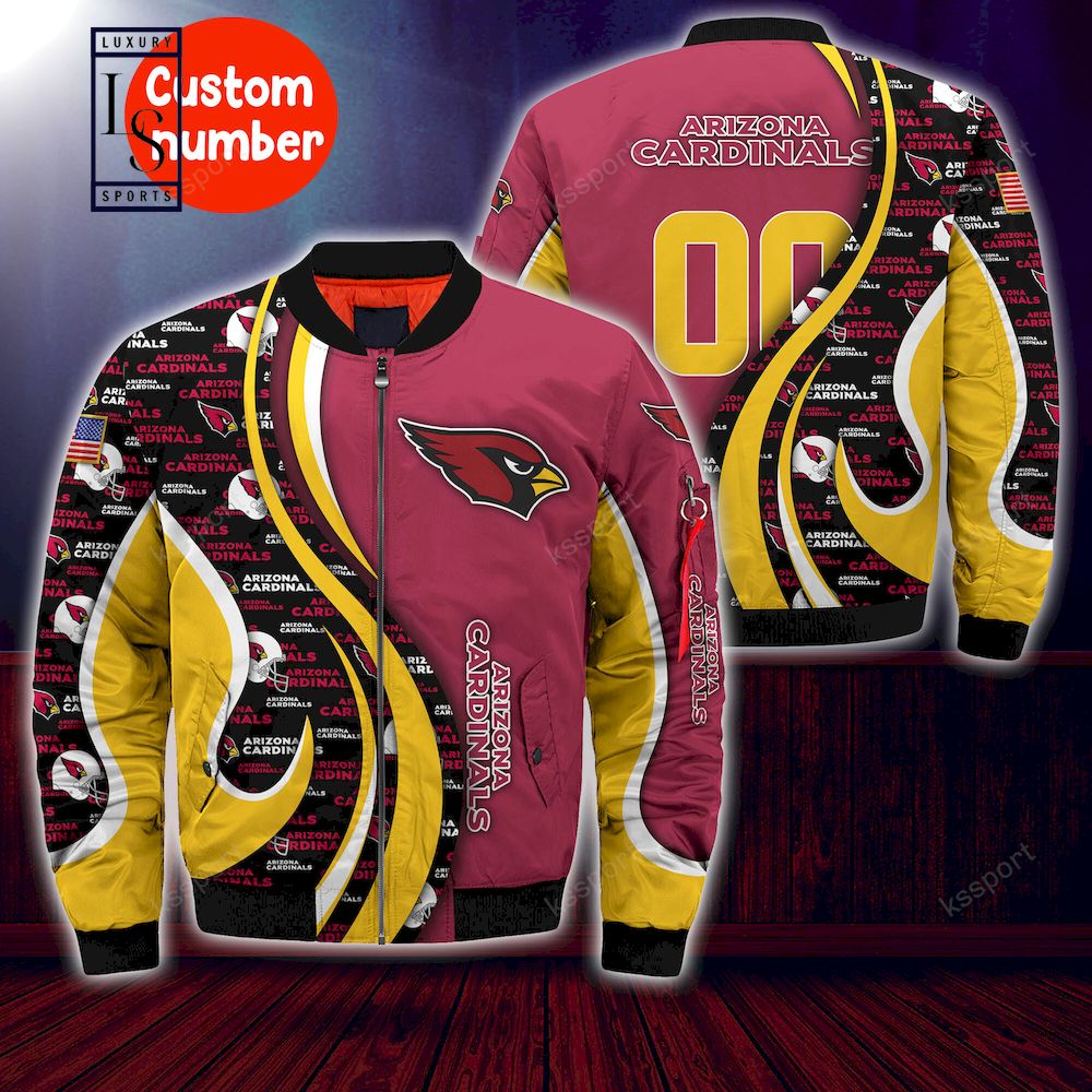 Arizona Cardinals Personalized USA Bomber Jacket