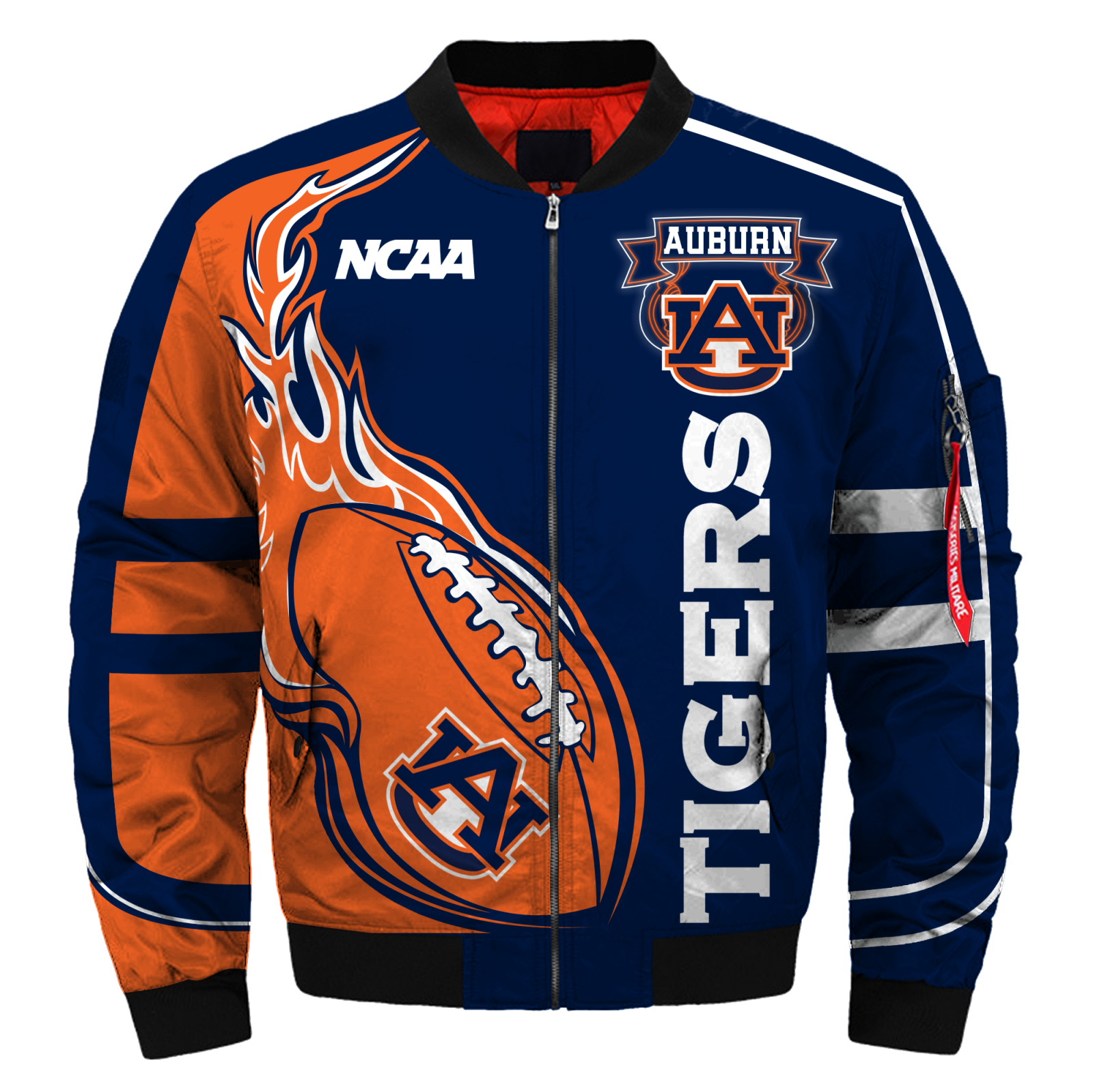 Auburn Tigers Jacket 3D Printed Fire Ball