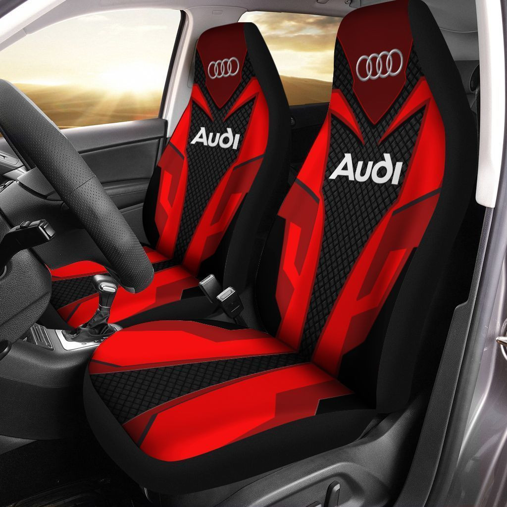 Audi  Car Seat Cover (Set of 2) Ver 2 (Red)