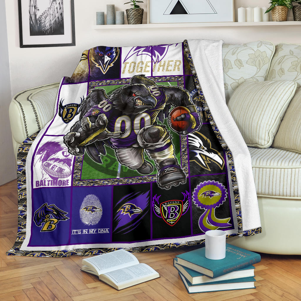 Baltimore Players Ravens Fleece Blanket