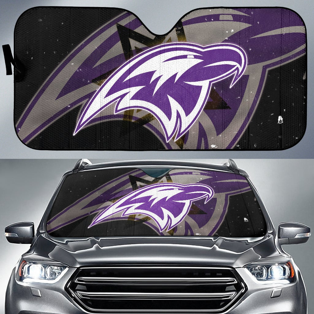 Baltimore Ravens  Team Car Sunshade Cute Raven Flying Up To The Sky Night Artwork Sun Shade