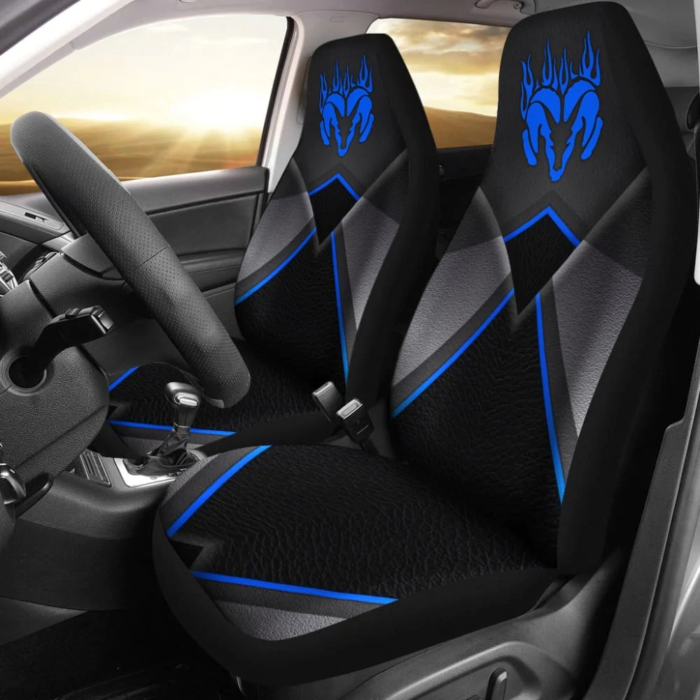 BLACK AND BLUE DODGE RAM CAR SEAT COVERS NT1552