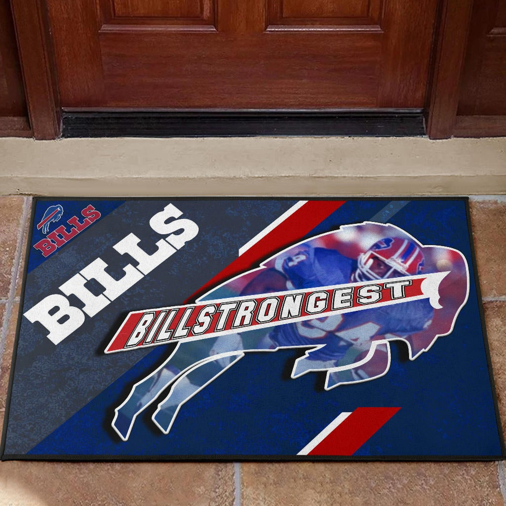 Buffalo Bills  Team Door Mat Billstrongest Player Go Champion Door Mat