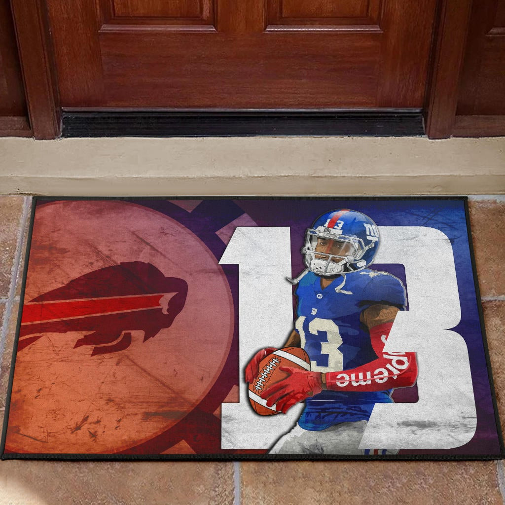 Buffalo Bills  Team Door Mat Blue Strongest Buffalo Fighting Est 1960 Text Door Mat