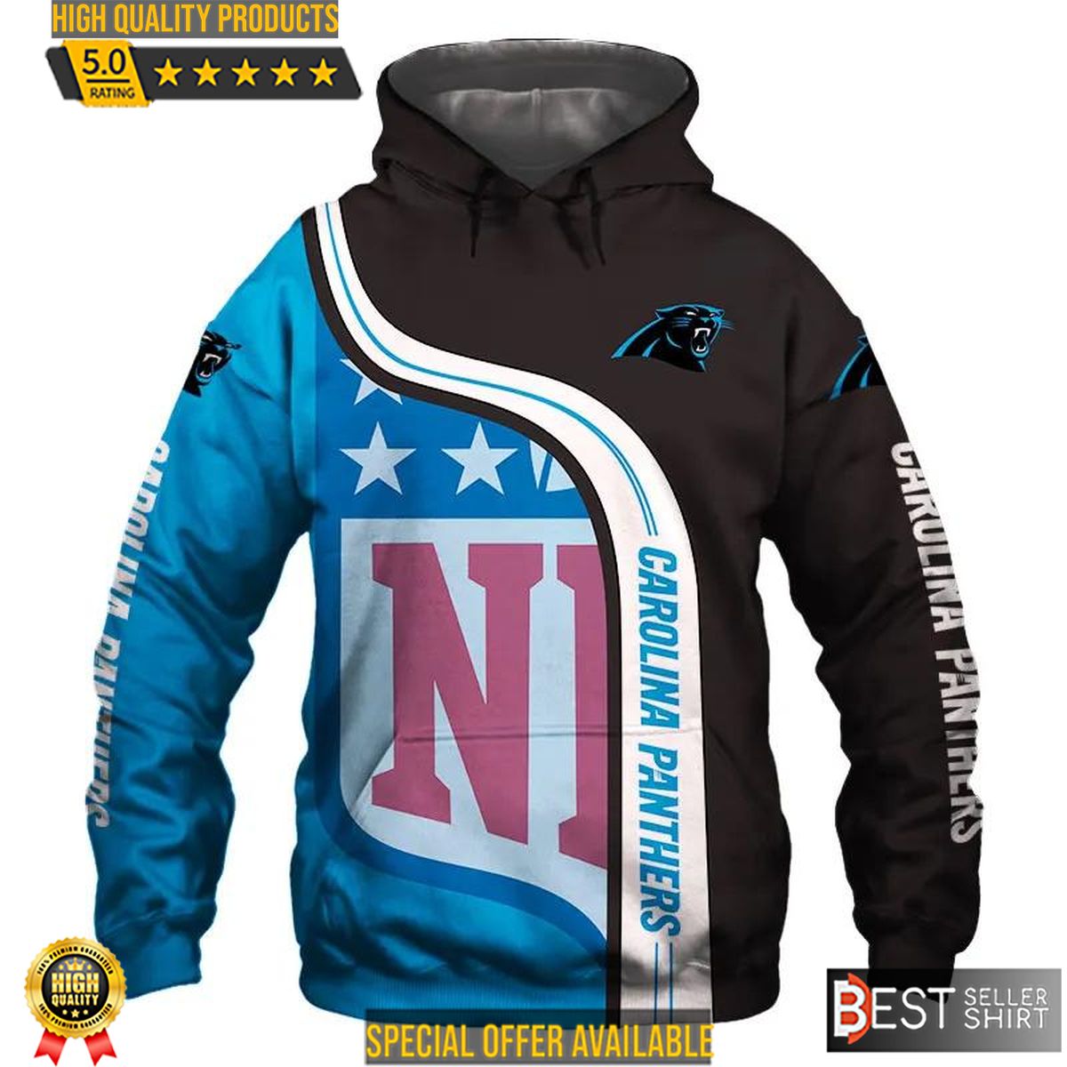 Carolina Panthers American Football 3D Hoodie 3D Sweatshirt