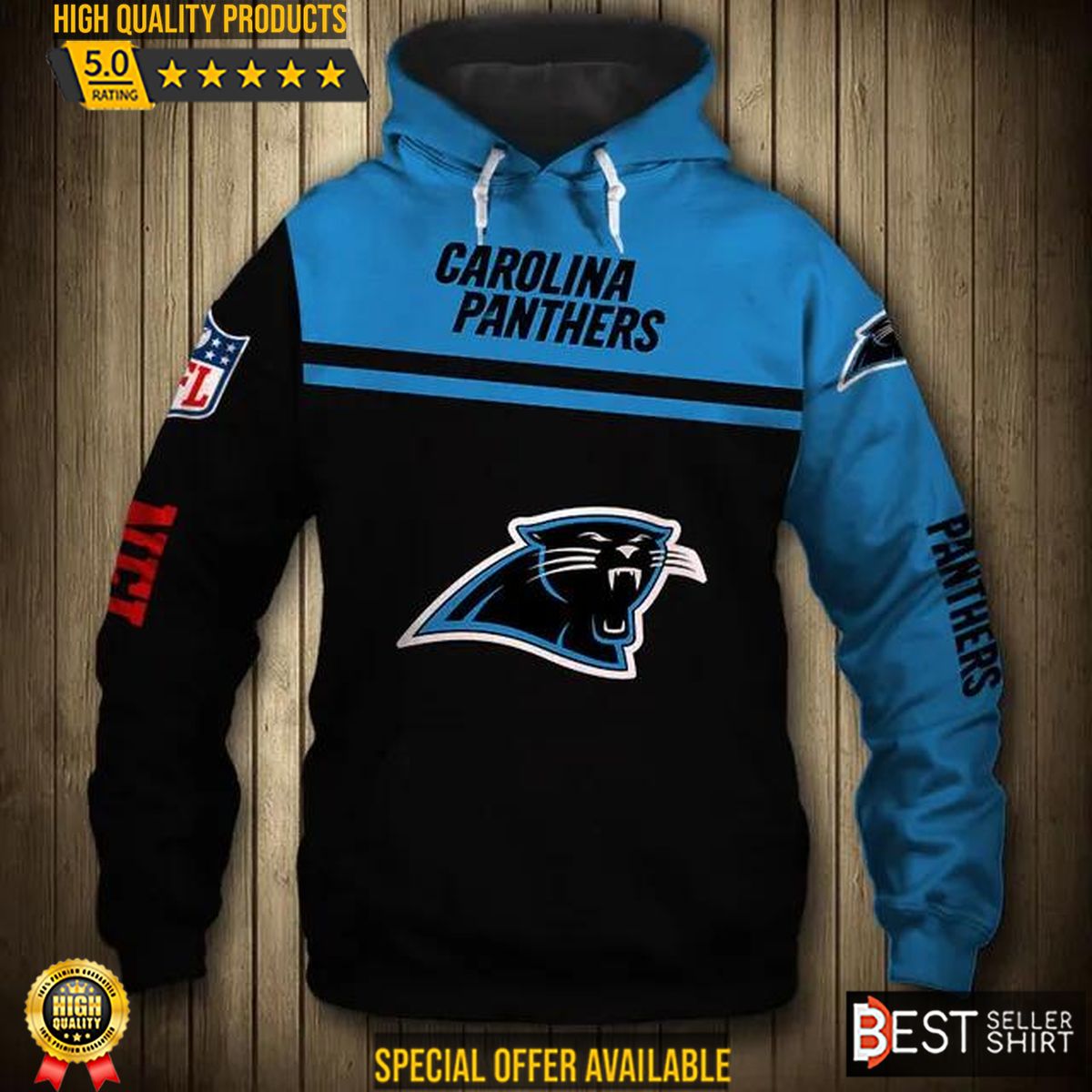 Carolina Panthers American Football 3D Hoodie 3D Sweatshirt