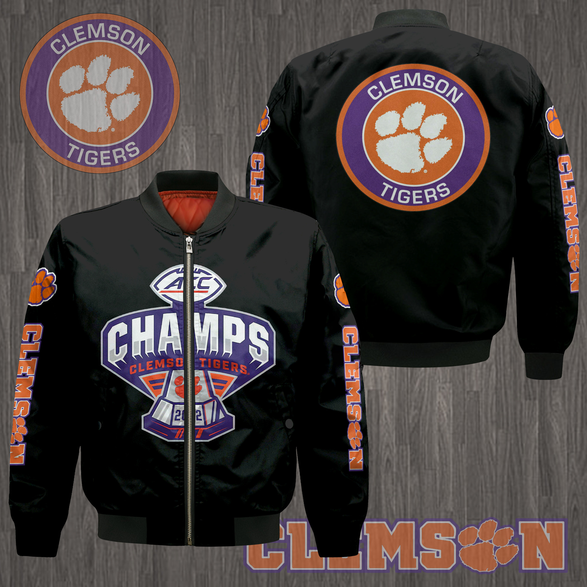 Clemson Tigers ACC Champions Bomber Jacket Ver 2