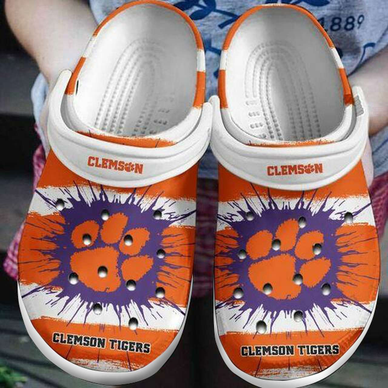 Clemson Tigers Crocs Crocband Clogs