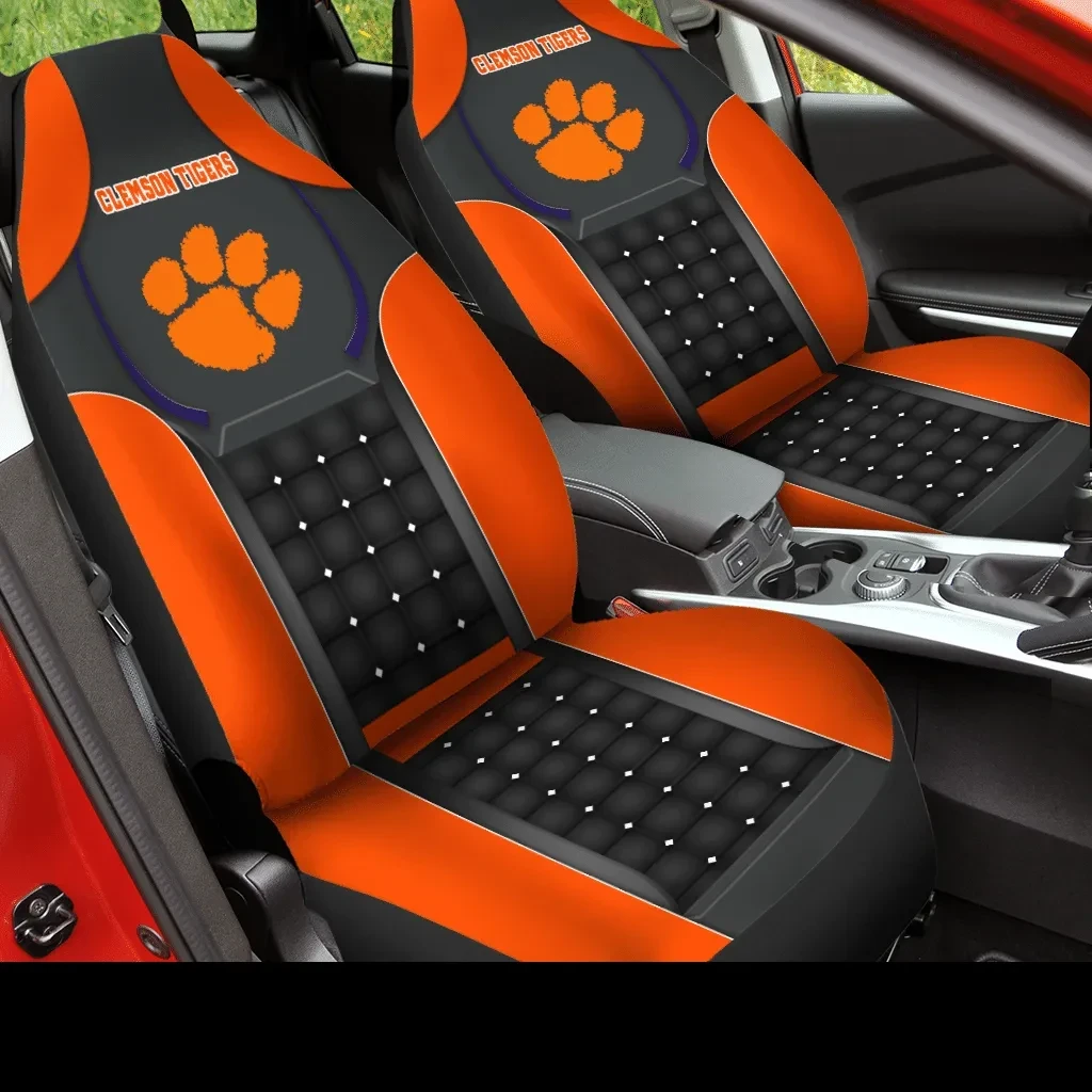 Clemson Tigers football Car Seat Covers (SET OF 2) - v4