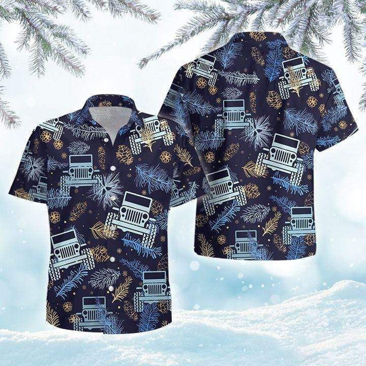 Cool Navy Jeep Unisex Hawaiian Aloha Shirts