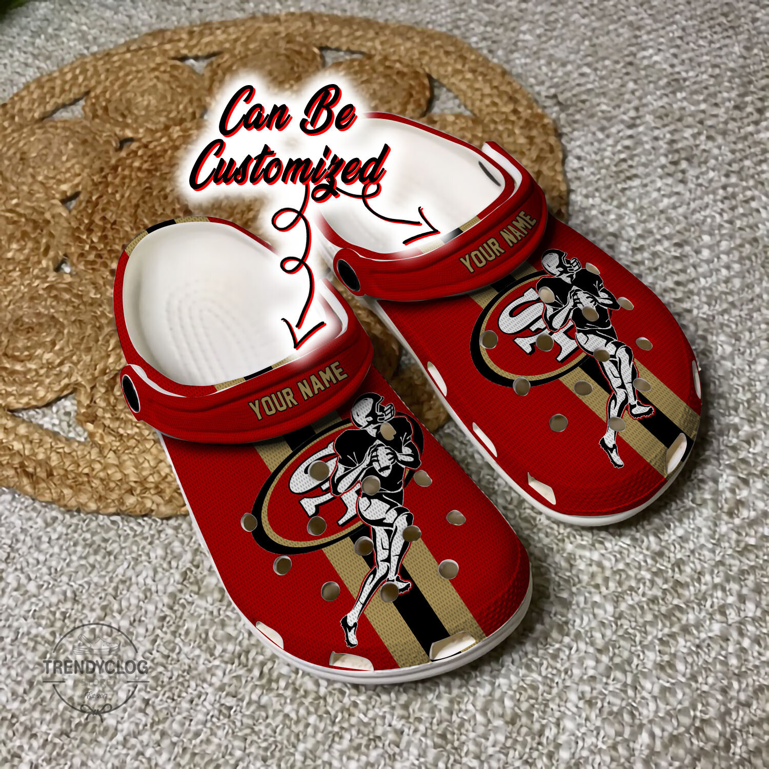 Custom Crocs - Sf 49Ers Football Player Clog