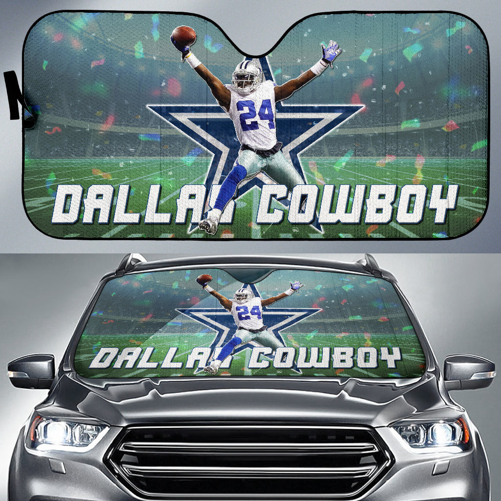 Dallas  Cowboy Player 24 Champions Winning Celebration Car Sun Shade