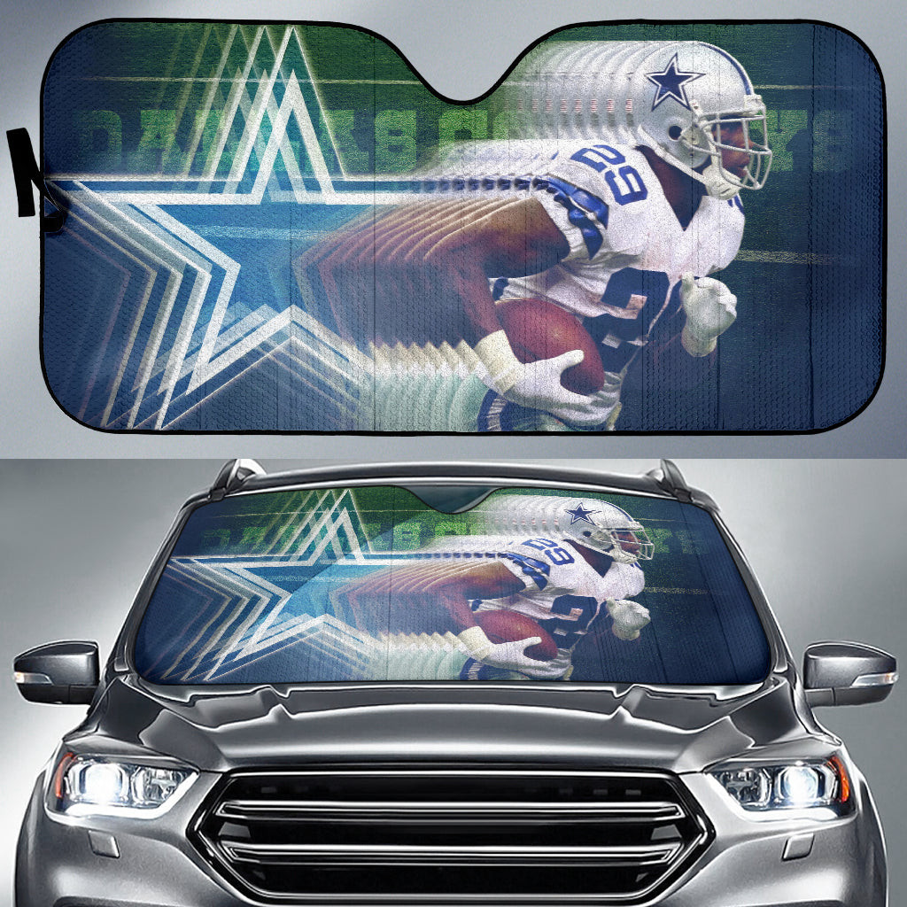 Dallas  Cowboy Player 29 Running Lightning Speed Shadow Car Sun Shade