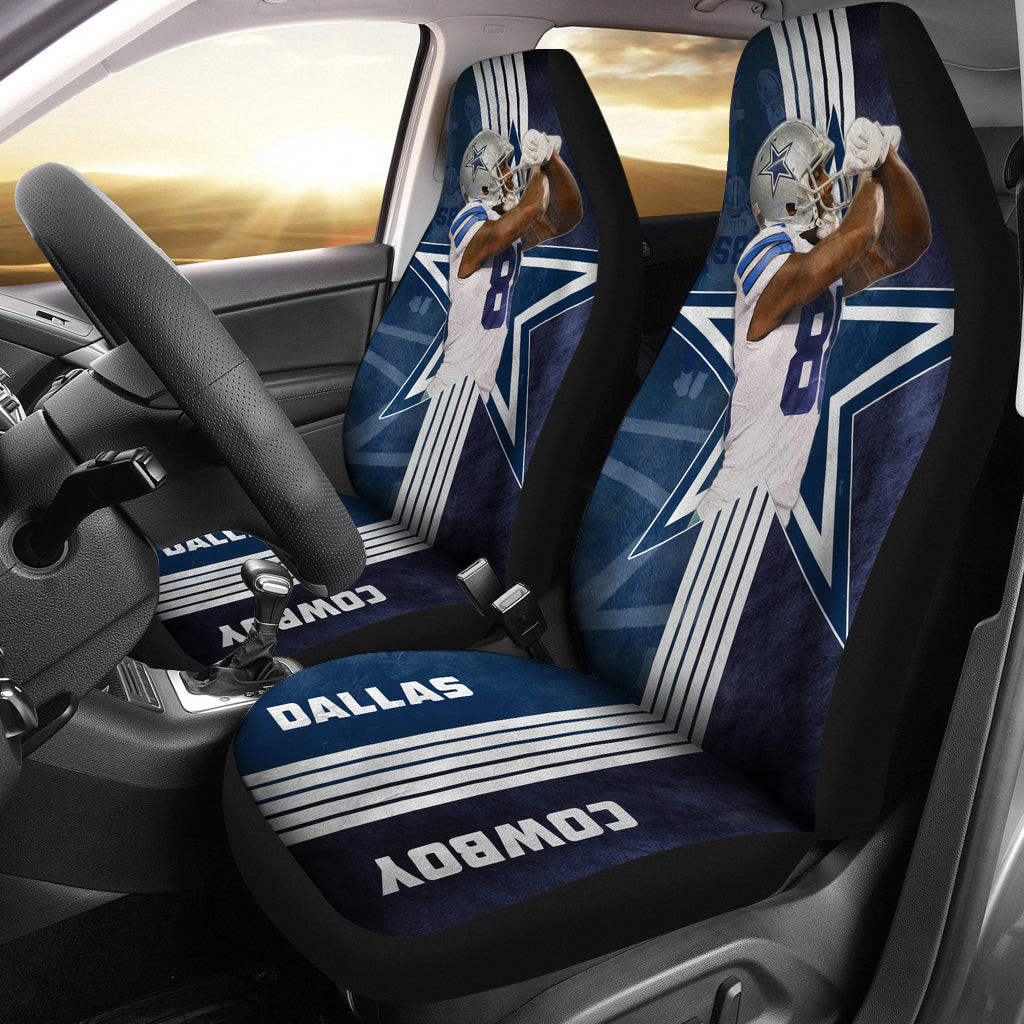 Dallas  Cowboy Player 88 Celebrating Winning Car Seat Covers