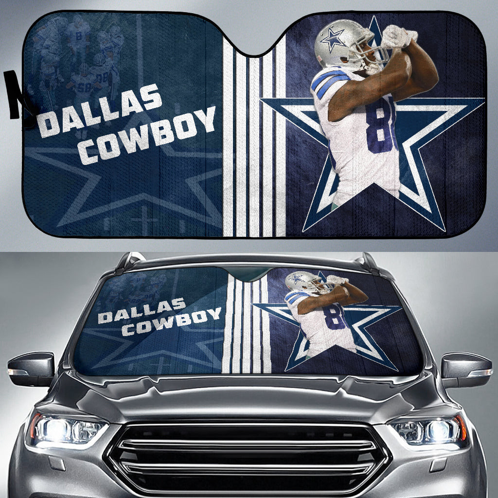 Dallas  Cowboy Player 88 Celebrating Winning Car Sun Shade