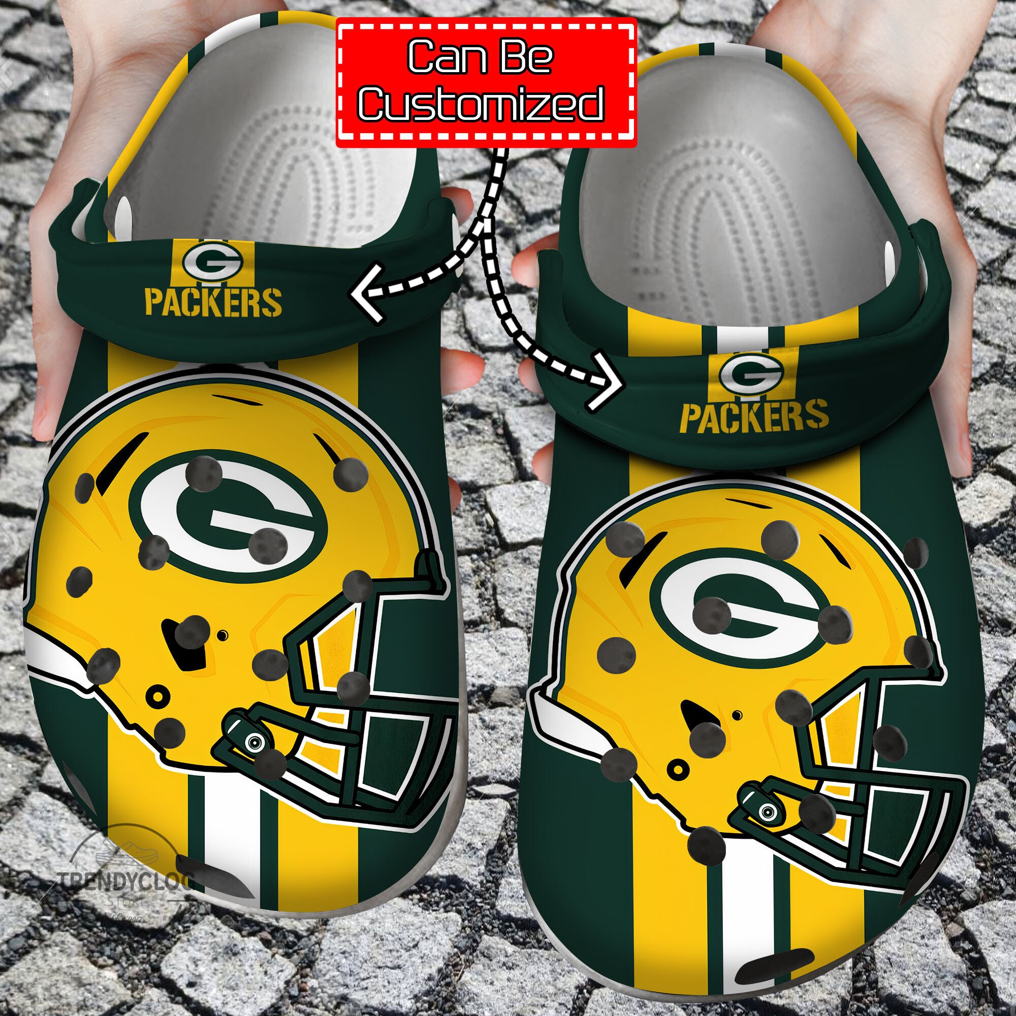 Football Crocs - Personalized G.Packers Helmets Clog