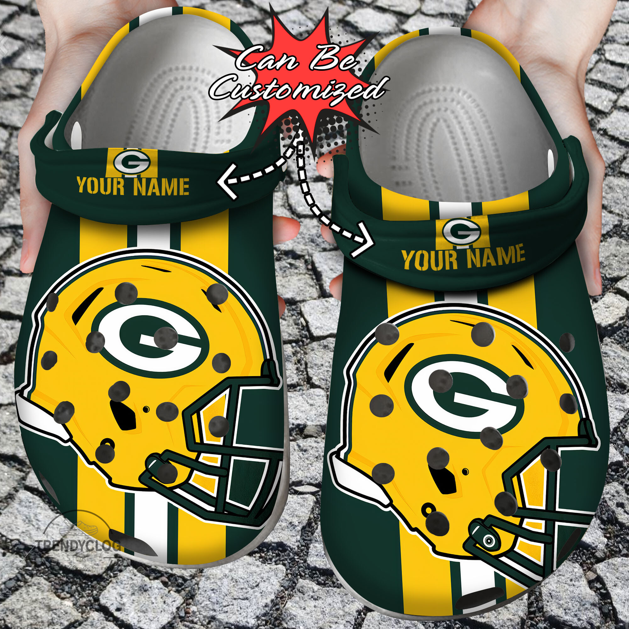 Football Crocs - Personalized G.Packers Team Helmets Clog