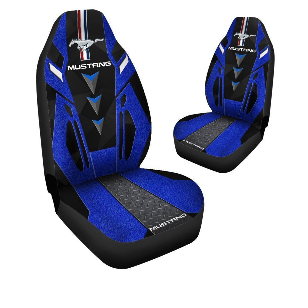 Ford Mustang  Car Seat Cover (Set of 2) Ver1 (Blue)