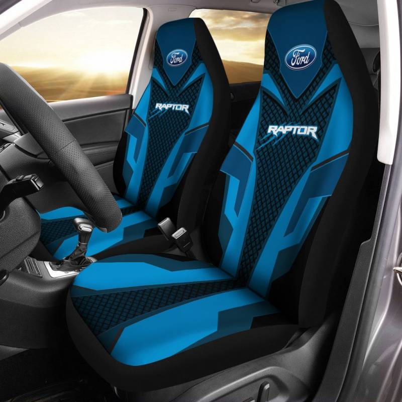 Ford Raptor TDV Car Seat Cover (Set of 2) Ver 1 (Blue)