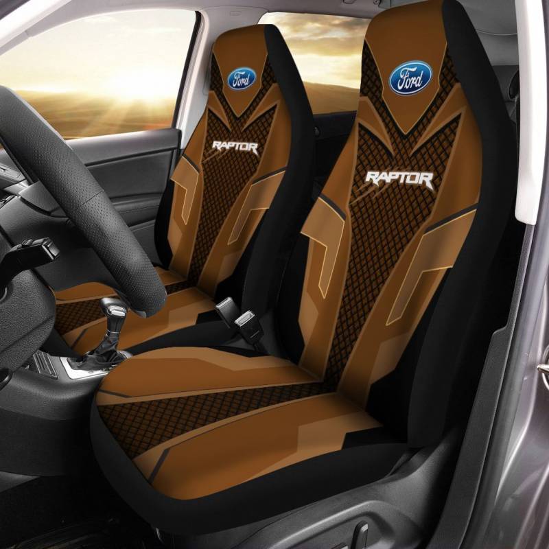 Ford Raptor TDV Car Seat Cover (Set of 2) Ver 1 (Brown)