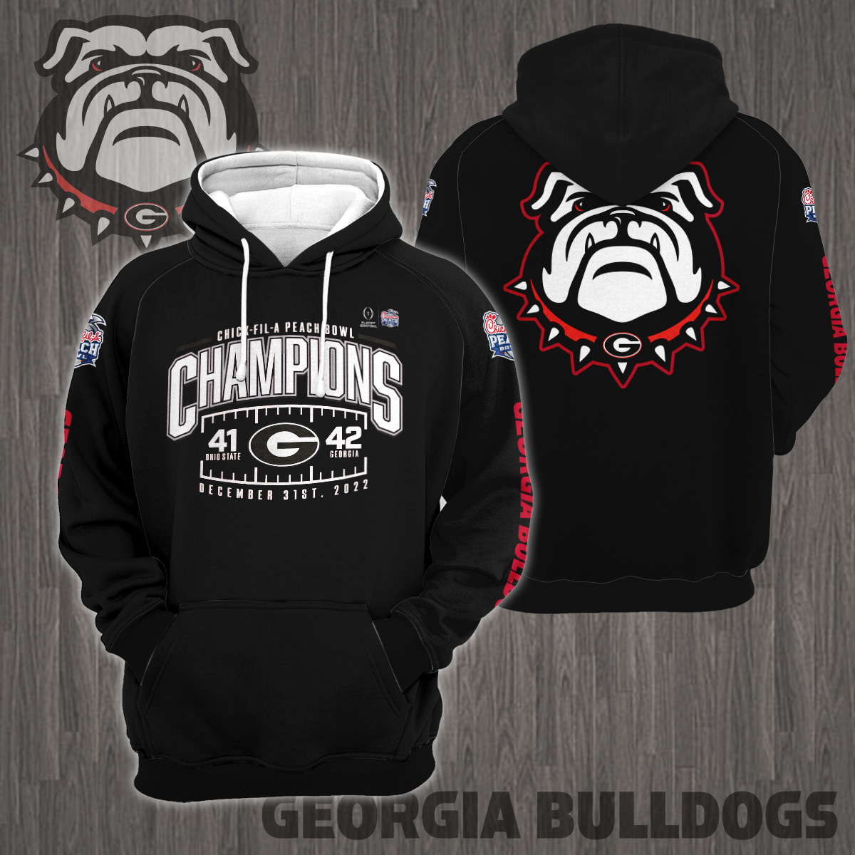 Georgia Bulldogs 2022 Peach Bowl Champions