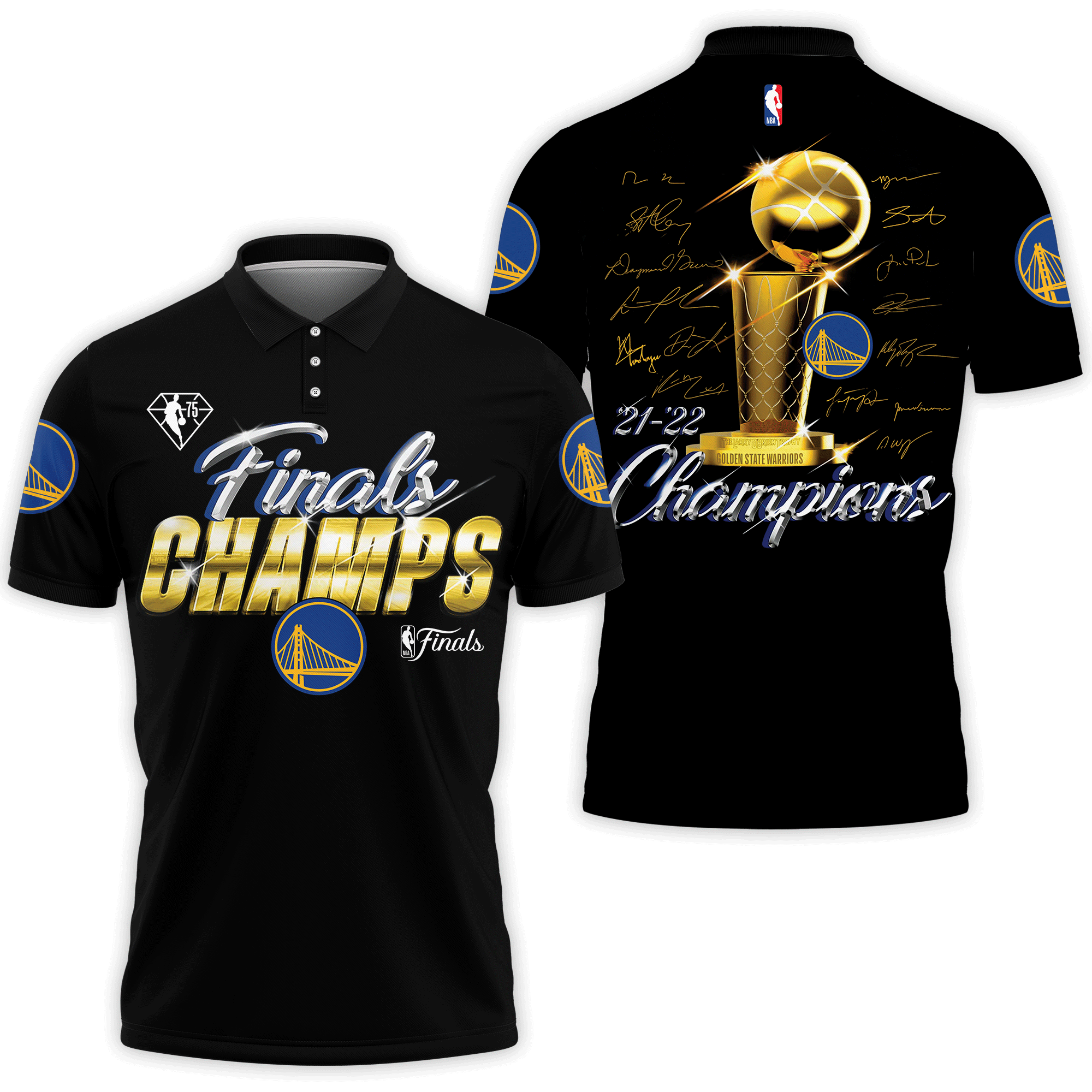 Golden State Warriors 2022  Finals Champions Polo Shirt