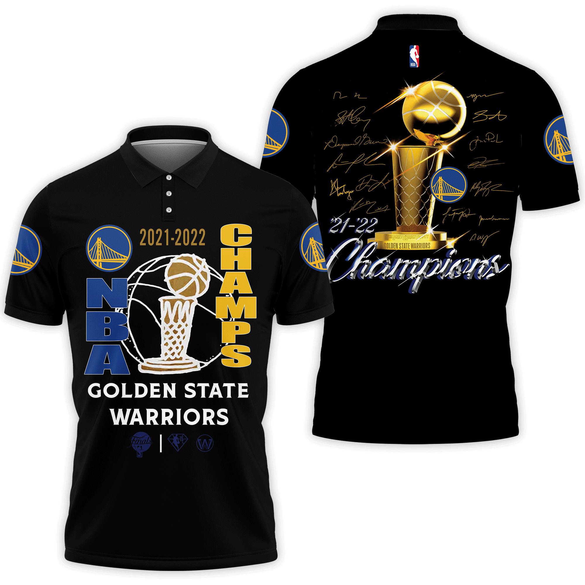 Golden State Warriors 2022  Finals Champions Polo Shirt