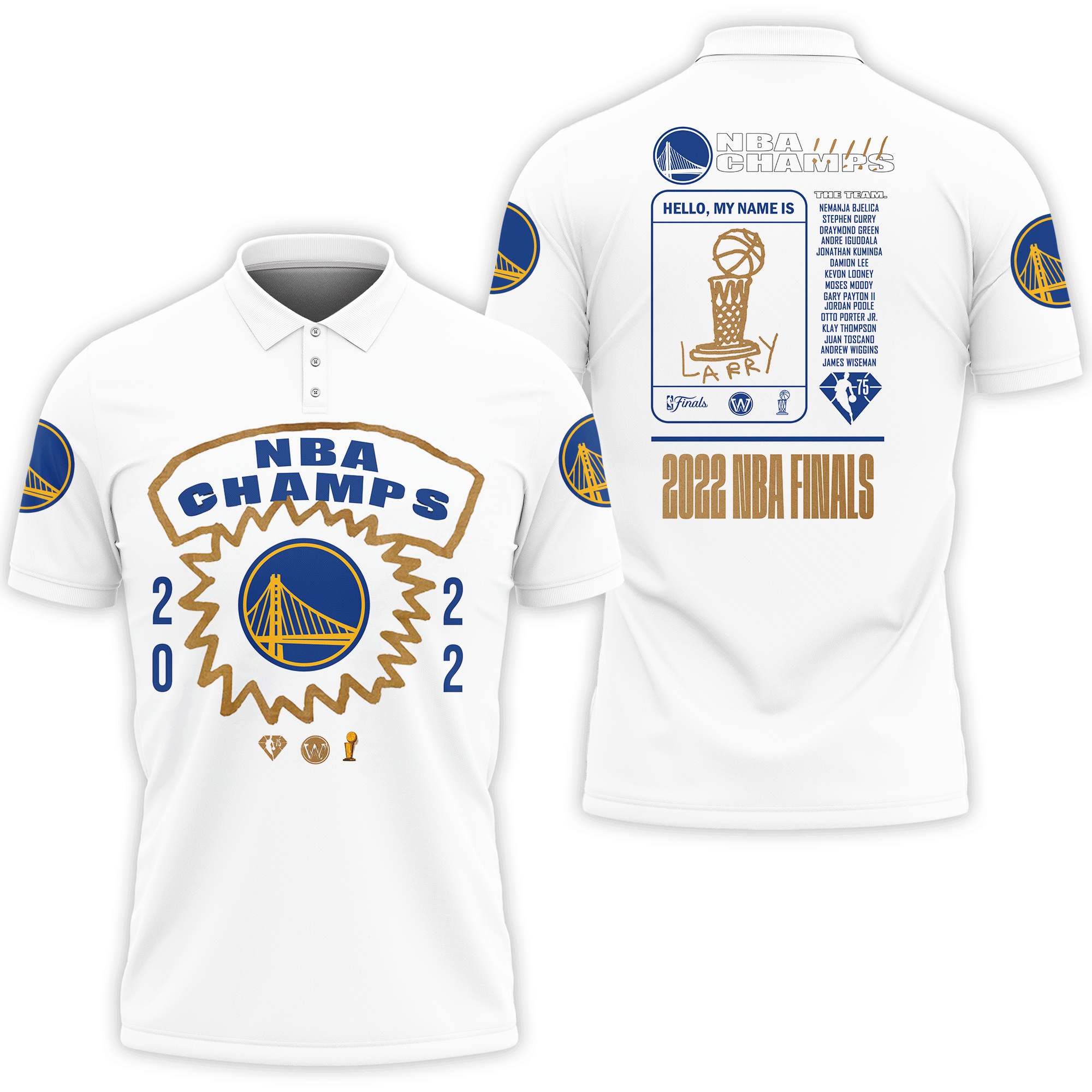 Golden State Warriors 2022  Finals Champions Polo Shirt