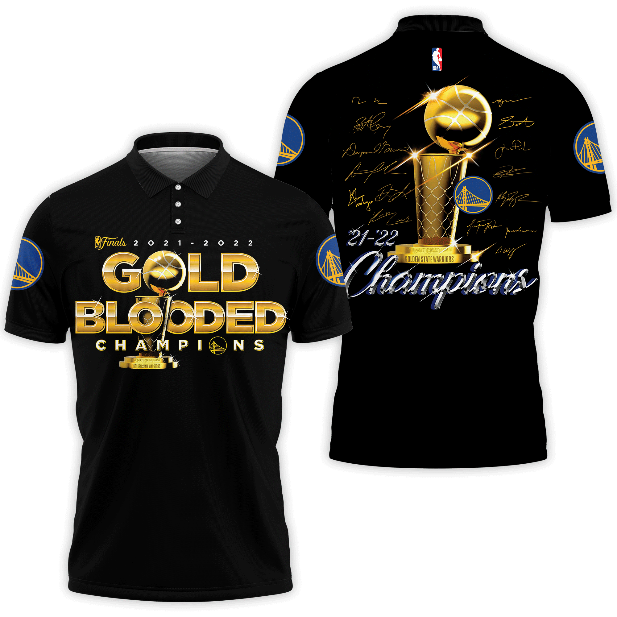 Golden State Warriors 2022  Finals Champions Polo Shirt