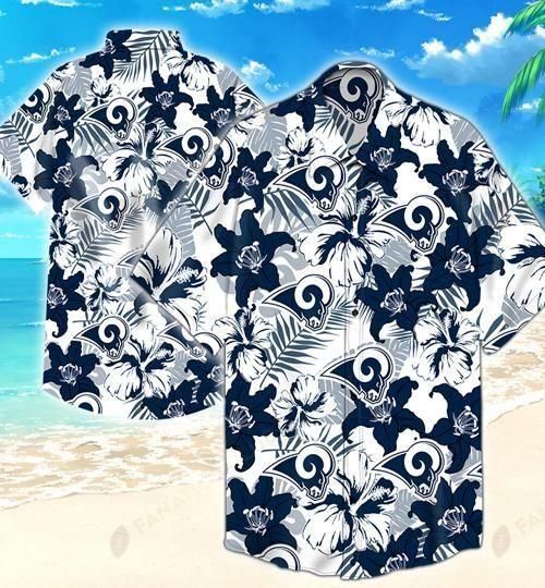 Hawaiian Shirt Los Angeles Rams Flower