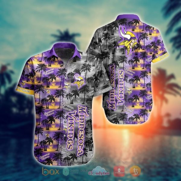 Hawaiian Shirt Minnesota Vikings And Short 3D