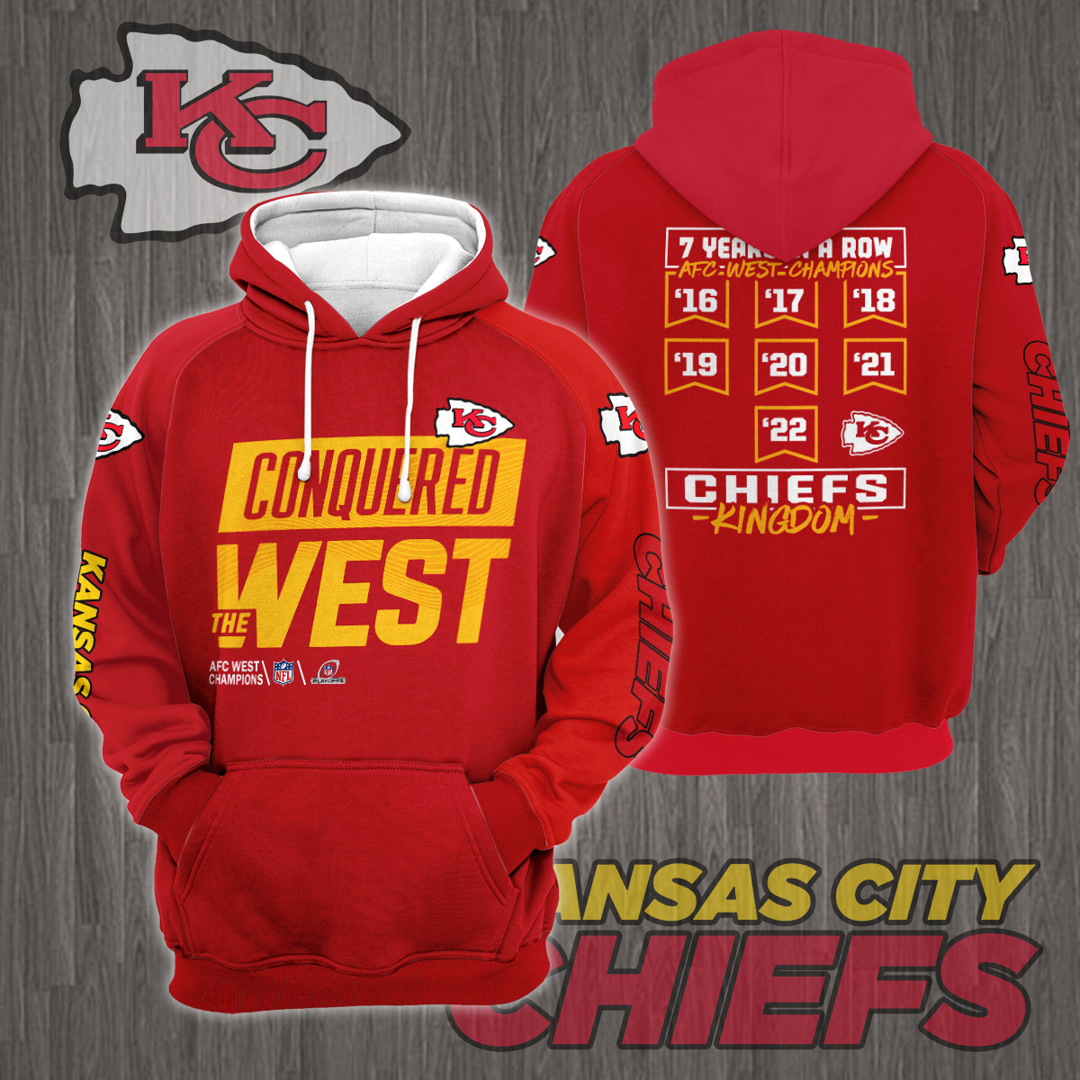 Kansas City Chiefs 2022 AFC WEST Champions Shirt Ver 1