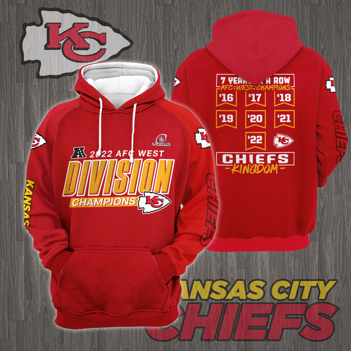 Kansas City Chiefs 2022 AFC WEST Champions Shirt Ver 4