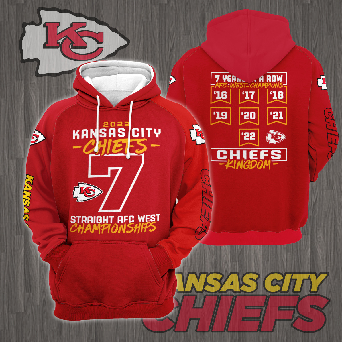 Kansas City Chiefs 2022 AFC WEST Champions Shirt Ver 6