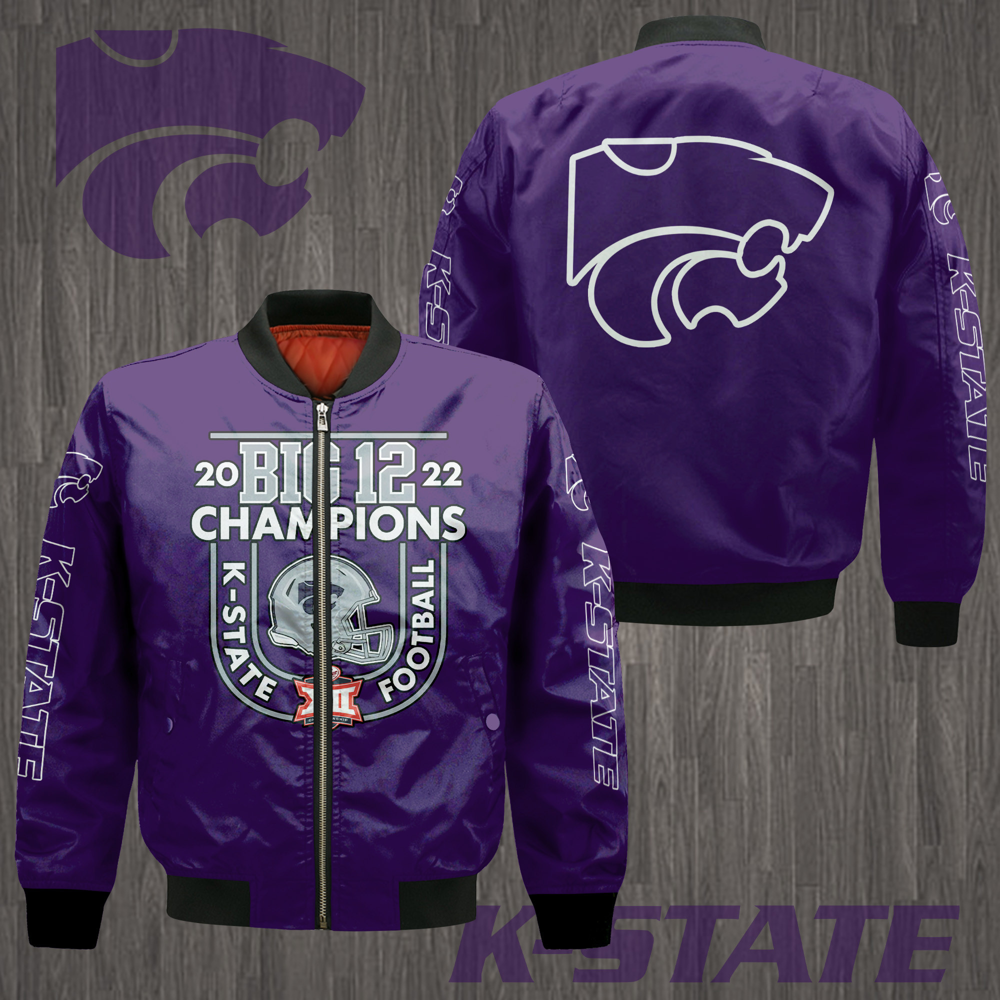 Kansas State Wildcats Big 12 Champions Bomber Jacket