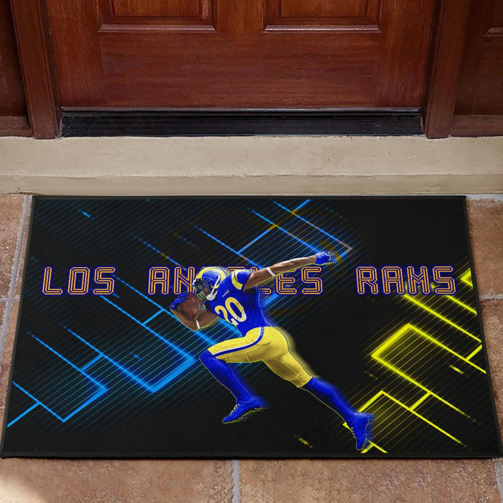 Los Angeles Rams  Cool Jalen Ramsey 20 Running Electronic Door Mat