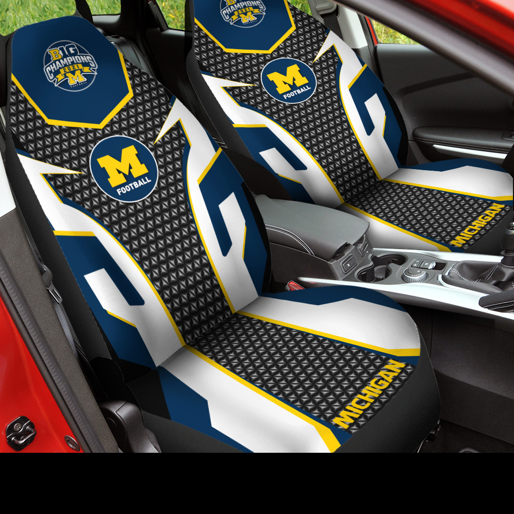 Michigan Wolverines Big10 Champion Car Seat Covers (SET OF 2) - v1.1