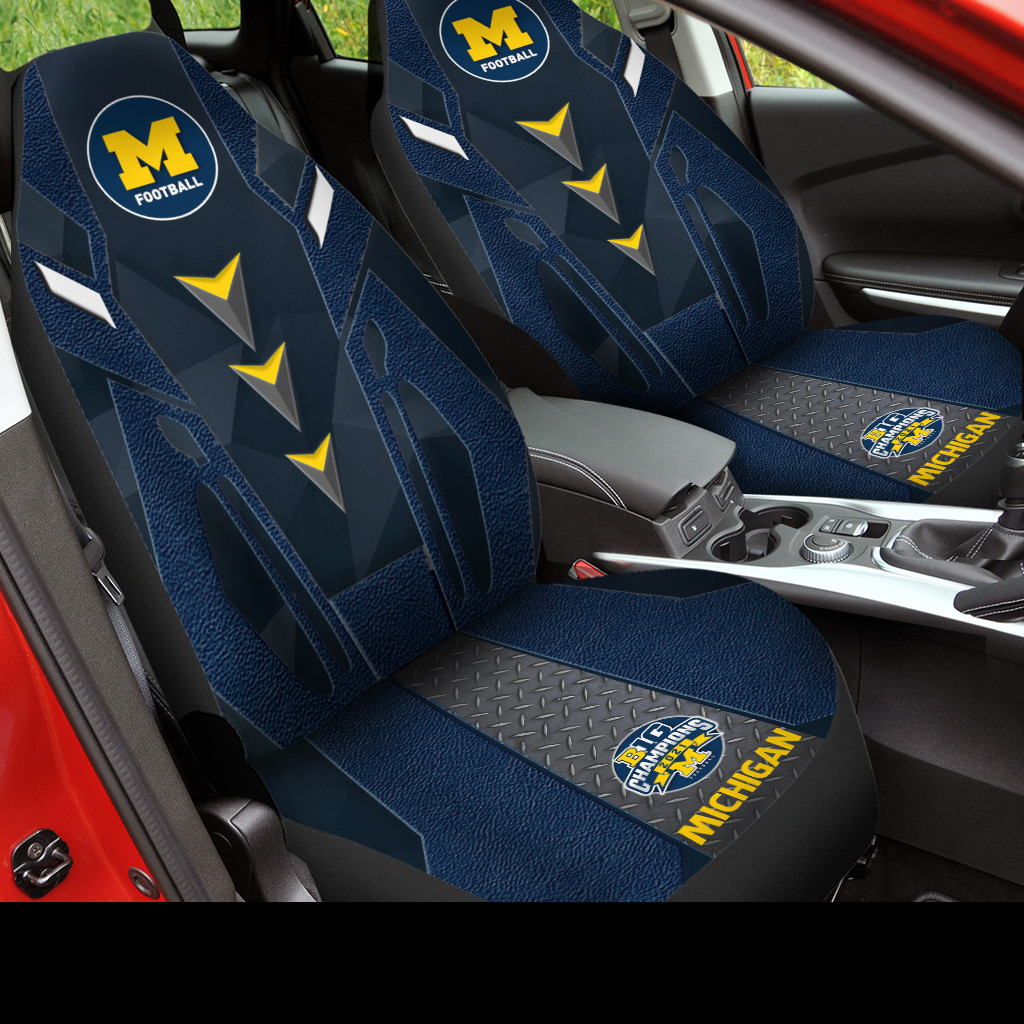 Michigan Wolverines Big10 Champion Car Seat Covers (SET OF 2) - v6