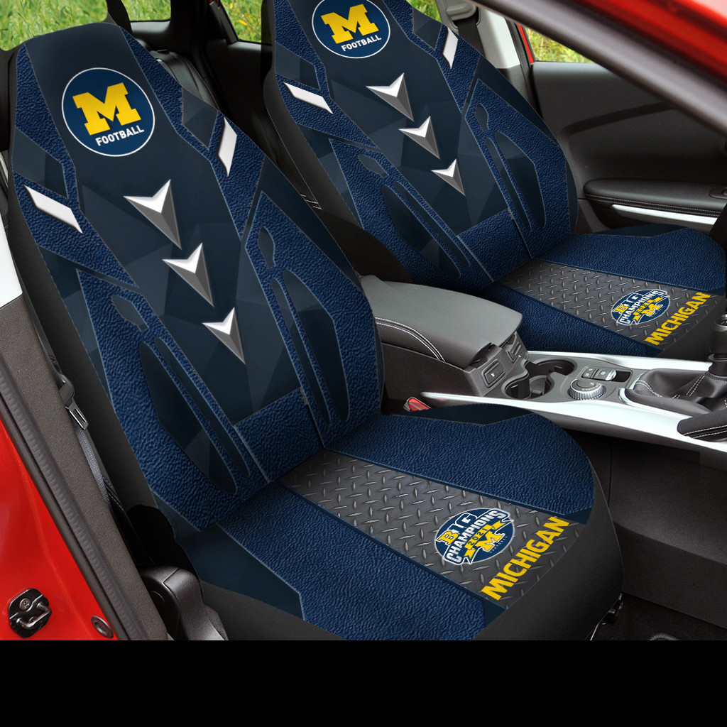 Michigan Wolverines Big10 Champion Car Seat Covers (SET OF 2) - v6.1